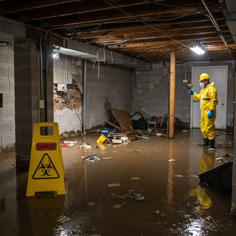 Flooded Basement Electrical Hazard in Walkersville, MD Property